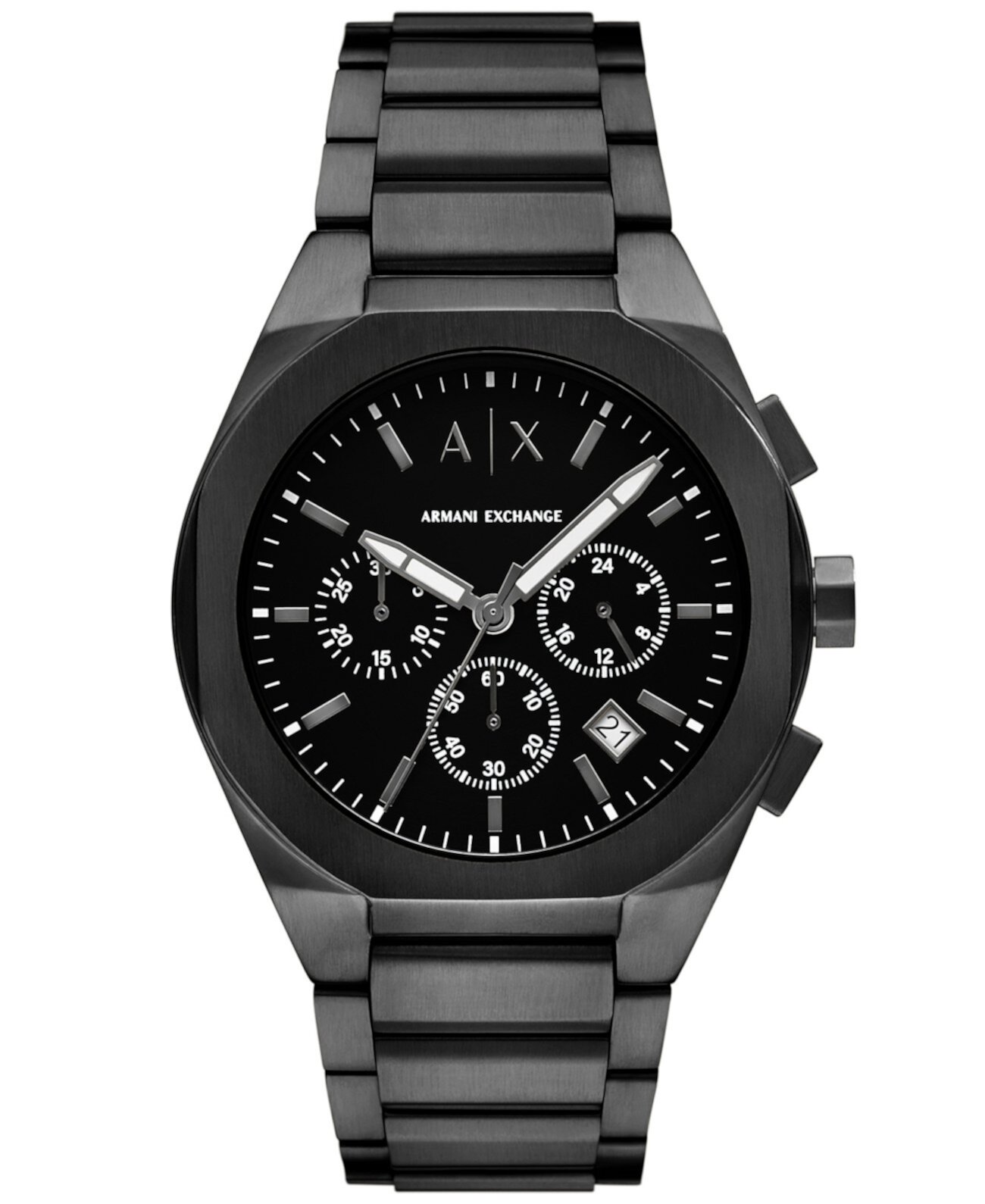 Смарт часы Armani Мужские Кварцевые Хронограф Черные Стальные 42MM Armani