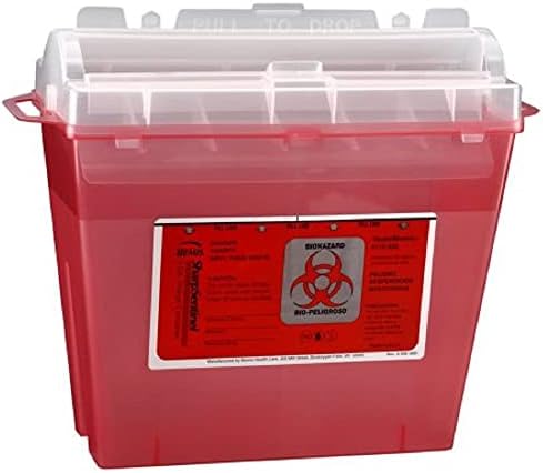 Sharps Sentinel 175030 Sharps Container, 5 Quart, Red First Aid Only