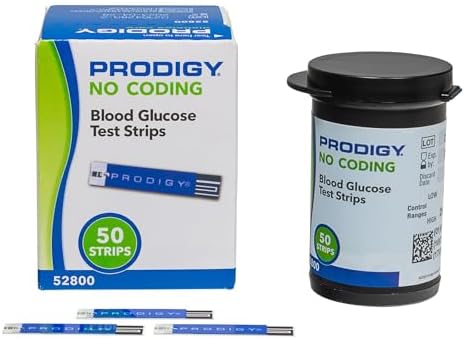 Prodigy 52800 No Coding Blood Glucose Test Strips Prodigy