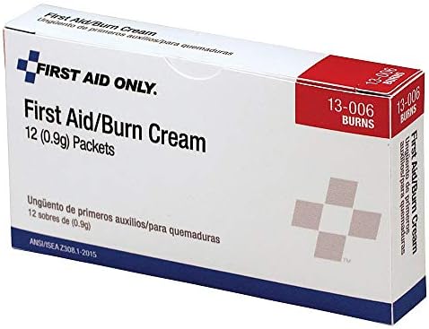 First Aid Only 13-006 First Aid/Burn Cream Packet (Box of 12) First Aid Only