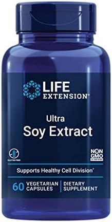 Life Extension Ultra Soy Extract, Healthy Aging & Cell Health, Gluten-Free, Non-GMO, Vegetarian, 60 Capsules (Капсулы) Life Extension