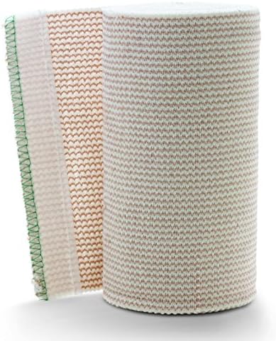 Medline Matrix Wrap Elastic Bandage with Hook and Loop Closure, Non-Sterile, 6" x 15 yd, White/Beige (Pack of 20) Medline