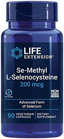 Life Extension Se-Methyl L-Selenocysteine - 200mcg - Advanced Form of the Antioxidant Selenium – Selenium Supplement Pill for Immune Health - Non-GMO, Gluten-Free, Vegetarian – 90 Capsules (Капсулы) Life Extension