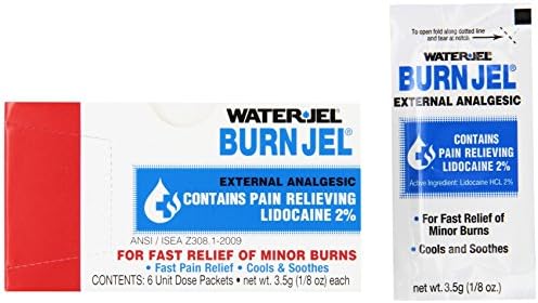 Water Jel 2421 Water-Jel Unit Dose Burn Gel, 3.5 gm Packet (Pack of 6) Water Jel