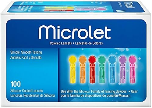 Microlet Colored Lancets 100 Each (Pack of 2) Microlet