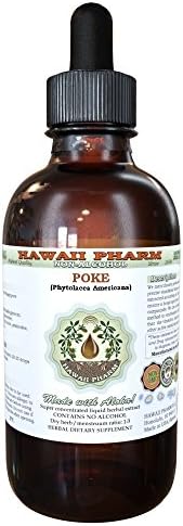 Hawaii Pharm Poke Alcohol-FREE Liquid Extract (Жидкий экстракт), Organic Poke (Phytolacca americana) Dried Root Glycerite Natural Herbal Supplement, USA 2 fl.oz (Унции) Hawaii Pharm