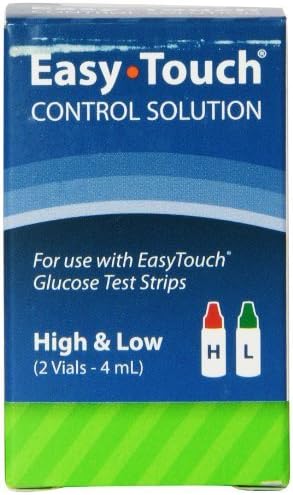 EasyTouch Control Solution Glucose Monitor Kit - Hi & Low - 2 Vials, 4 ml each Easy Touch