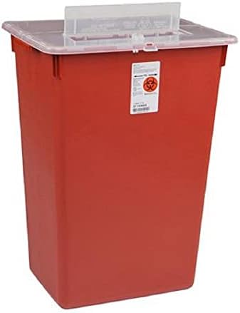 Covidien Multi-Purpose Sharps 10 Gallon Red Base Vertical Entry Lid, Qty: 1 Sharps-A-Gator