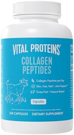 Vital Proteins Collagen Pills Supplement (Type I, III), 360 Collagen Capsules, 3300mg Serving Help Support Healthy Hair, Collagen Supplement VITAL PROTEINS