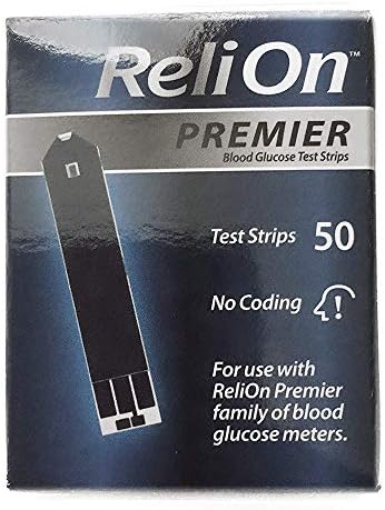 ReliOn Premier Blood Glucose Test Strips, 50 Ct Reli On