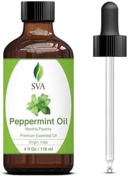 SVA Black Pepper Essential Oil – 4 Fl Oz – 100% Natural Black Pepper Oil - for Diffuser, Hair Care, Face, Skin Care, Aromatherapy, Scalp and Body Massage, Soap and Candle Making – with Dropper SVA ORGANICS