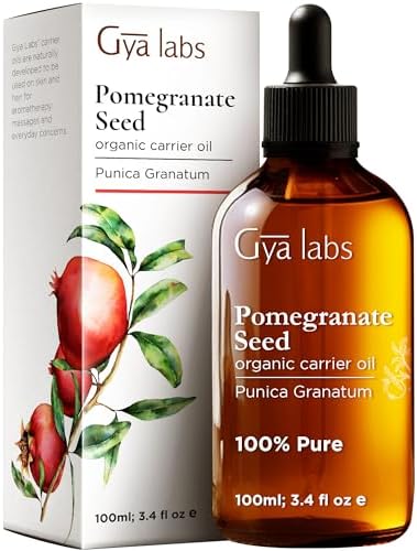 Gya Labs Organic Pomegranate Seed Oil for Skin - Pomegranate Oil for Face - Natural Pomegranate Oil Organic Cold Pressed for Hair (3.4 fl oz) Gya Labs