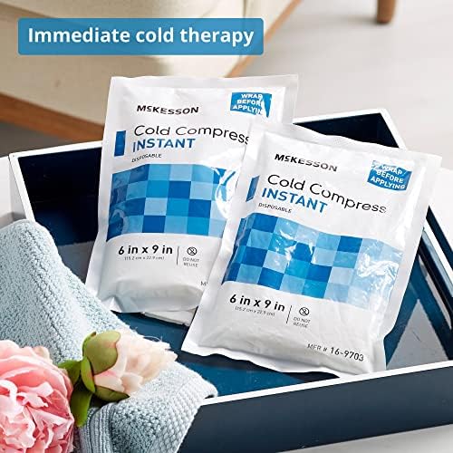 McKesson Cold Compress, Instant Cold Pack, Disposable, 5 in x 7 in, 1 Count, 24 Packs, 24 Total Mckesson