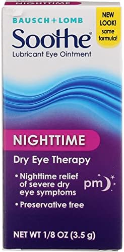 Soothe Lubricant Eye Ointment (Мазь) Night Time Dry Eye Therapy, 0.13 Oz (4 Pack) from Bausch & Lomb Bausch + Lomb