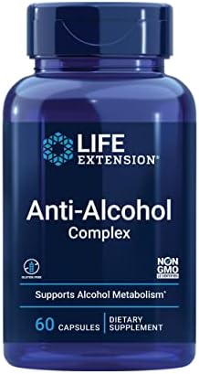 Life Extension Anti-Alcohol Complex - Supplement for Liver Health Support and Better Mornings After Drink - Gluten-Free, Non-GMO, Vegetarian Life Extension