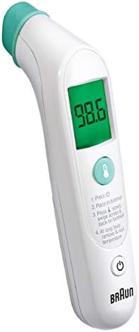 Braun TempleSwipe Thermometer - Digital Thermometer with Color Coded Temperature Guidance - Thermometer for Adults, Babies, Toddlers and Kids Braun