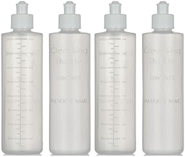 Perineal Squirt Bottle [4 Pack] Refillable Postpartum Lavette Cleansing Irrigation Peri Wash Bottle - 8oz - New Moms or Bidet Use Easy Glide