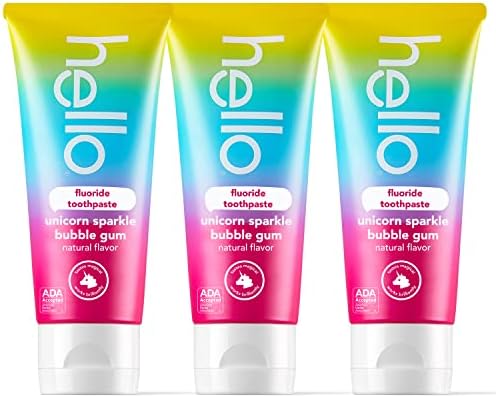 Hello Natural Watermelon Flavor Baby & Kids Fluoride Free Toothpaste, Vegan, SLS Free, Gluten Free, Safe to Swallow for Baby and Toddlers, 4.2 Ounce (Pack of 3) Hello