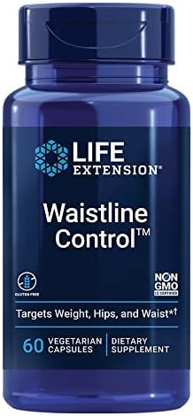 Life Extension Waistline Control™, S. indicus, mangosteen, Meratrim®, healthy weight, waistline, non-GMO, gluten free, vegetarian, 60 capsules Life Extension