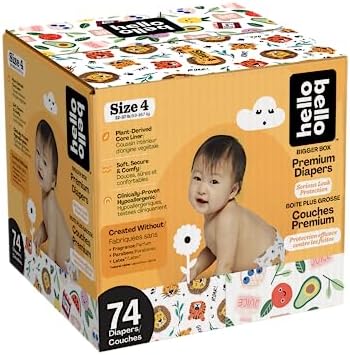 Hello Bello Diapers, Size 3 (14-24 lbs) - 92 Count of Premium Disposable Baby Diapers in Bolt Babes & Woodland Animals Designs - Hypoallergenic with Soft, Cloth-Like Feel Hello Bello