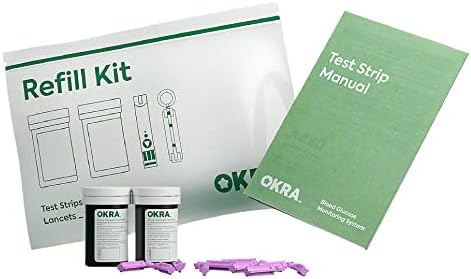 OKRA Pro Test Strips and Lancets for 100 tests Refill Kit OKRA