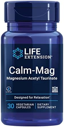 Calm-Mag Магний Ацетилтауринат, 30 капсул — поддержка спокойствия и расслабления Life Extension