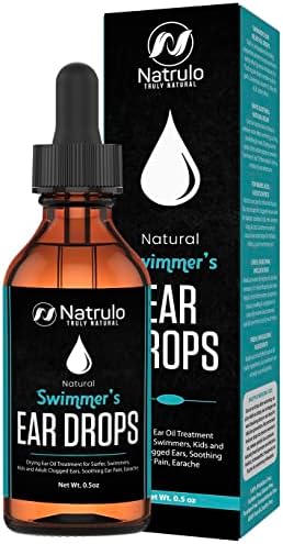 Natural Ear Drops (Капли) for Swimmers Ear, Allergy Relief, Itching – Swimmers Ear Drops for Clogged Ears, Itchy Ears, Soothing Ear Pain, Earache – Drying Ear Oil Treatment for Surfer, Swimming, Kids, Adult Natrulo