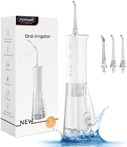 Water Flossers for Teeth, 300ML Cordless Water Flosser, Mornwell 3s Pressure Crescendo Oral Irrigator, Professional Rechargeable Portable Water Flosser Mornwell