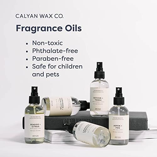 Calyan Wax Co. Vetiver & Tonka Natural Room Spray Infused with Essential Oils, Air Freshener Spray & Aromatic Mist in Non-Aerosal Spray Bottles, 4 Fl Oz Each Calyan Wax Co.