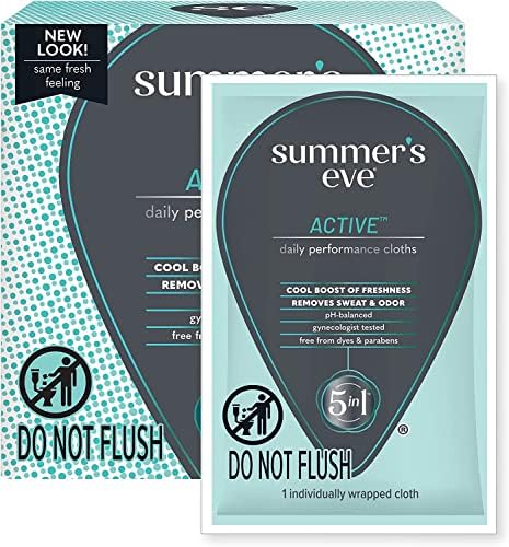 Summer’s Eve Active Daily Perfomance Feminine Wipes, pH balanced, 14 Count (Pack of 4) Summer's Eve