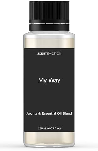 Hotel Scents My Way 120mL Essential Oil Scent for Diffusers - Lemon, Comforting Sandalwood, Warm Cedarwood & Iris - Oil Blends for Aromatherapy - Home Luxury & Hotel Scent Collection SCENTEMOTION