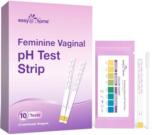 Easy@Home Vaginal pH Test -10 Strips | BV Test Kit at Home for Women | Yeast Infection Test + pH Balance for Women Easy@Home