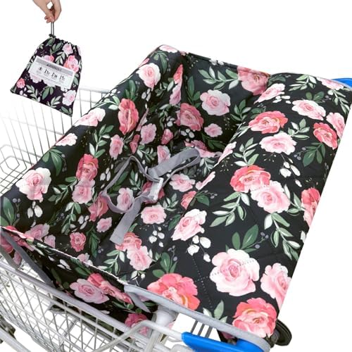 Shopping Cart Cover for Baby Unicorn Castle 2 In1 High Chair Cover Universal Fit Grocery Cart Cover for Baby Girl Shopping Cart Seat Covers Machine Washable Unicorn Castle