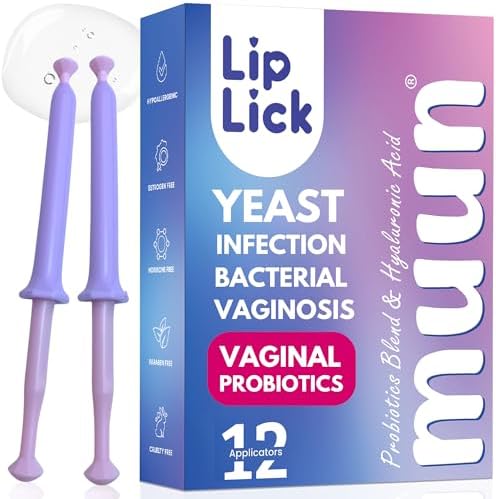 Muun Women's Vaginal Probiotics I Yeast Infection & BV Treatment Pack 12 I Vaginal Moisturizer for Dryness & Promote pH Balance I Feminine Odor Elimination & Vaginal Health I Hormone & Estrogen Free Muun