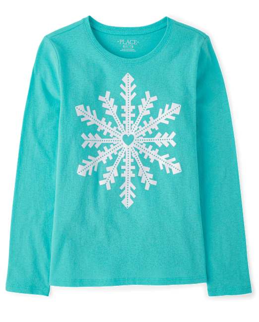 Girls Winter Snowflake Graphic Tee The Children`s Place