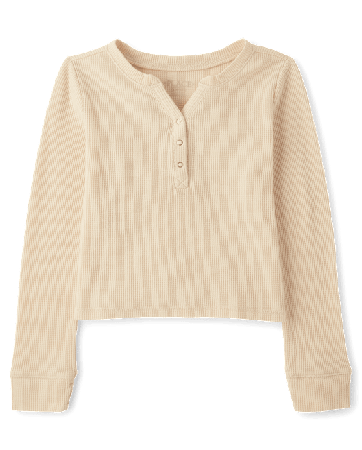 Girls Thermal Henley Top The Children`s Place