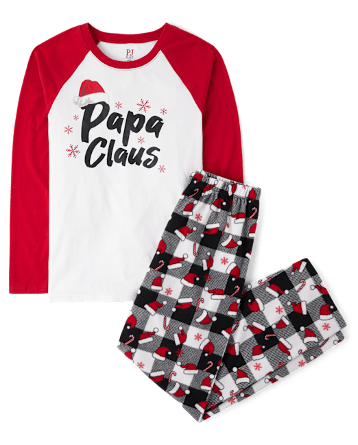 Мужские Пижамы The Children`s Place Papa Claus из хлопка и микрофлиса The Children`s Place