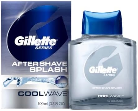 Gillette Series Cool Wave After Shave, Aftershave for Men, After Shave Cologne Men, 3.3 fl oz (Жидкие унции), 100 ml, After Shave Lotion for Men, Post Shave Balm Men, Aftershave, Mens Aftershave, Aftershave Balm Gillette