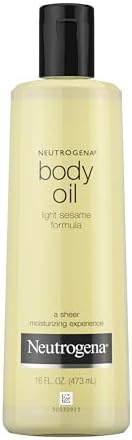 Neutrogena Body Oil Light Sesame Formula, Dry Skin Moisturizer & Hydrating Body Massage Oil, for Radiant & Healthy Looking Glow, Nourishing Bath Oil for Sheer Moisture, 8.5 fl. oz Neutrogena