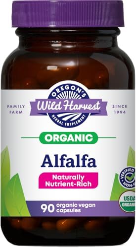 Oregon's Wild Harvest Non-GMO Alfalfa Capsules (Капсулы) Organic Herbal Supplements, 90 Count Oregon's Wild Harvest