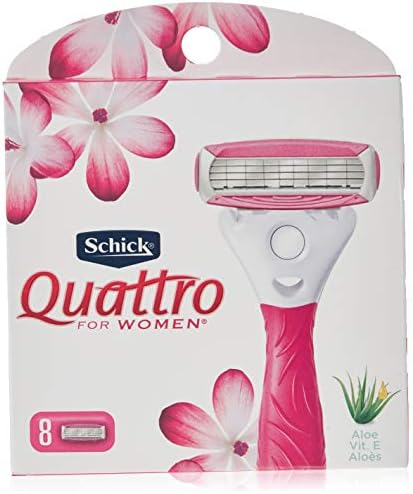 Schick Quattro for Women Razor Refill Cartridges, 8 Cartridges Schick Hydro Silk