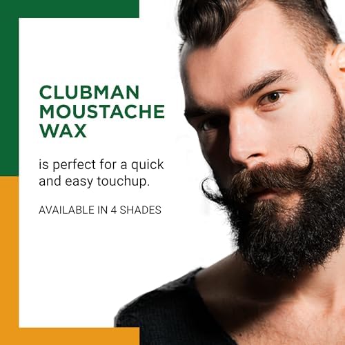 Clubman Moustache Wax Hang Pack - Black, 0.5 oz Clubman