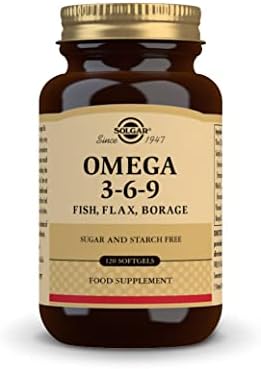 Solgar 1300 mg Omega 3-6-9, 120 Softgels (Мягкие капсулы) - Fish Oil Supplement - Support for Heart, Joint & Skin Health - Includes Flaxseed & Borage - Contains EPA & DHA - Omega 3 Fatty Acids - 40 Servings (Порции) Solgar