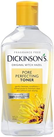 Dickinson's Original Witch Hazel Pore Perfecting Toner, 100% Natural, 8 Fl Oz (Pack of 6) Dickinson's