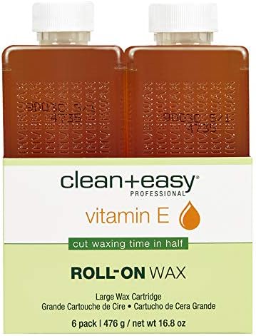 Clean & Easy Vit E Roll-On Wax 6-pack Large Vitamin E, Net Wt. 16.8 oz Clean + Easy