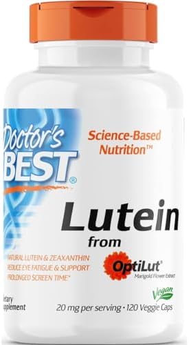 Doctors Best Lutein, Supports Eye Health, Non-GMO, Gluten Free, Soy Free, Vegan 120 Veggie Caps Doctor's Best