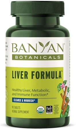 Banyan Botanicals Liver Formula - USDA Organic, 90 Tablets (Таблетки) - Cleansing Bitter Herbs to Detoxify The Liver & Gallbladder* Banyan Botanicals