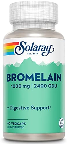 SOLARAY Bromelain Supplement, 1000mg | 60 Count Solaray