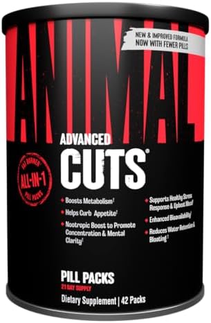 Animal Cuts термогенный жиросжигатель - 42 упаковки для похудения и метаболизма Animal