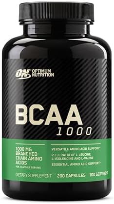 Optimum Nutrition Instantized BCAA Capsules (Капсулы), Keto Friendly Branched Chain Essential Amino Acids, 1000mg, 60 Count Optimum Nutrition